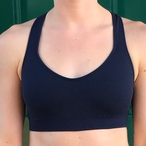 essential navy blue racerback bra